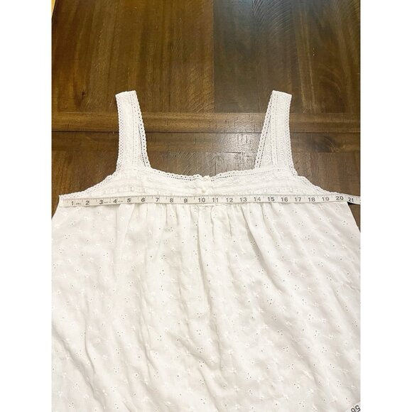 Willow Creek Vintage Cotton Eyelet Nightgown Cottagecore Prairie Ruffled Medium - Picture 9 of 10